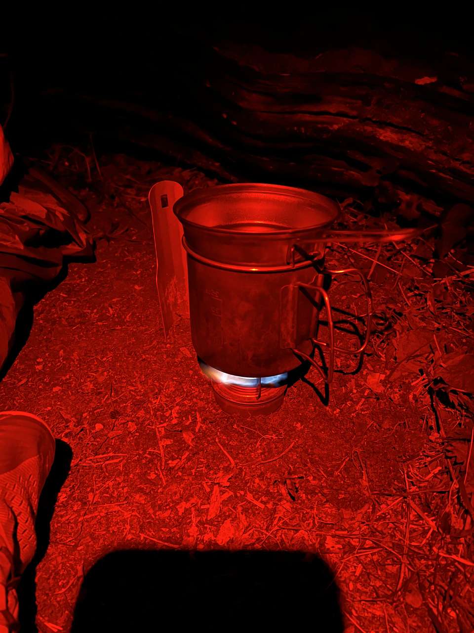 Boiling water with a Trangia stove