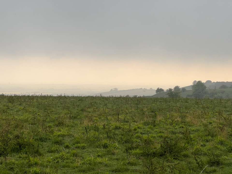 Cloudy sunrise over Pegsdon Hills